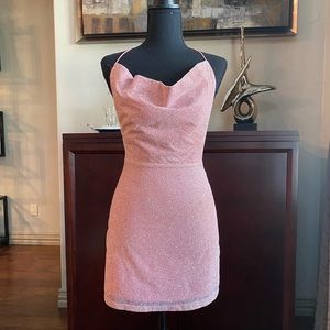 Hello Molly Pink Sparkle Dress Size 2